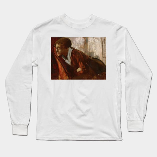 Melancholy by Edgar Degas Long Sleeve T-Shirt by Classic Art Stall